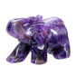 Carved Natural Amethyst Crystal Elephant Ornament 2'' 2PCS | Jovivi