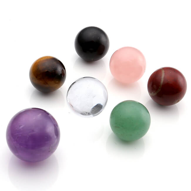 7 Stars Group Natural Chakra Crystal Sphere Balls, asd001201