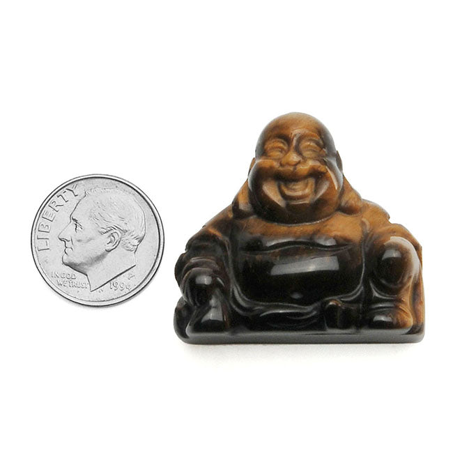 Mini Laughing Buddha Statue Crystals Feng Shui Ornament | Jovivi