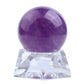 Jovivi 35mm Natural Amethyst Healing Crystal Gemstone Ball Divination Sphere Sculpture Figurine with Acrylic Stand Feng Shui Chakra Aura Home Desk Decor, front side, asd003301