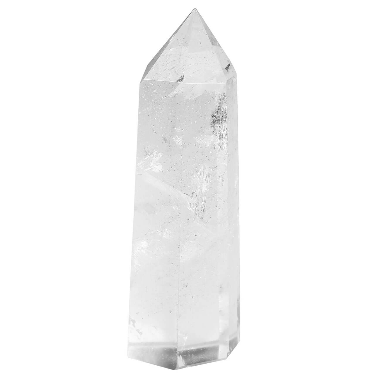Jovivi Rock Crystal Quartz Healing Crystal Point Wand Faceted Prism Wand 70-85mm Reiki Balancing