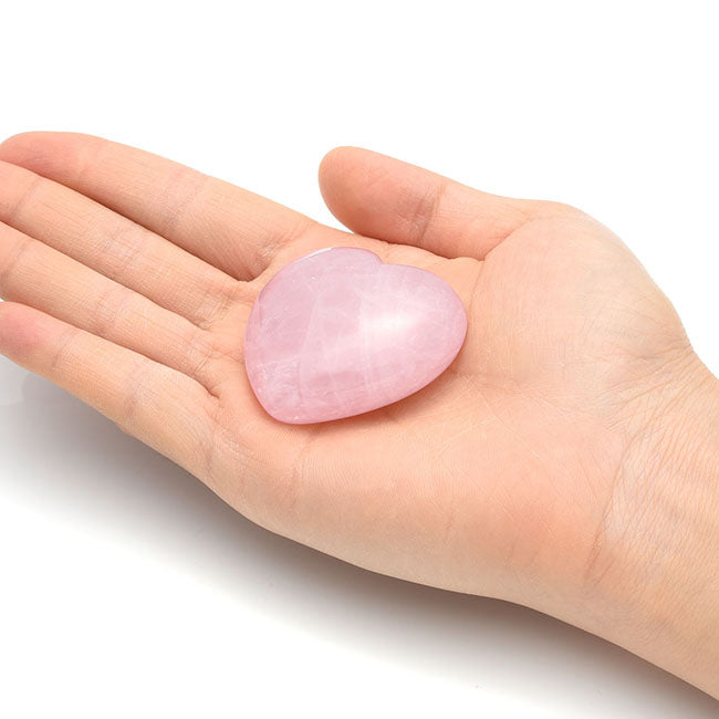 Rose Quartz Heart Hand Carved Crystal Gemstone | Jovivi