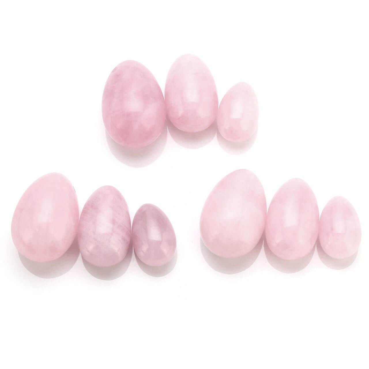 Yoni Eggs Rose Quartz Kegel Eggs Massage Stone for Women to Strengthen Pelvic Floor Muscles