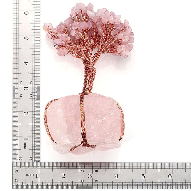 Rose Quartz Crystal Tree | Feng Shui Tree | Crystal Gemstone Tree store | Money Tree | Lucky Tree |