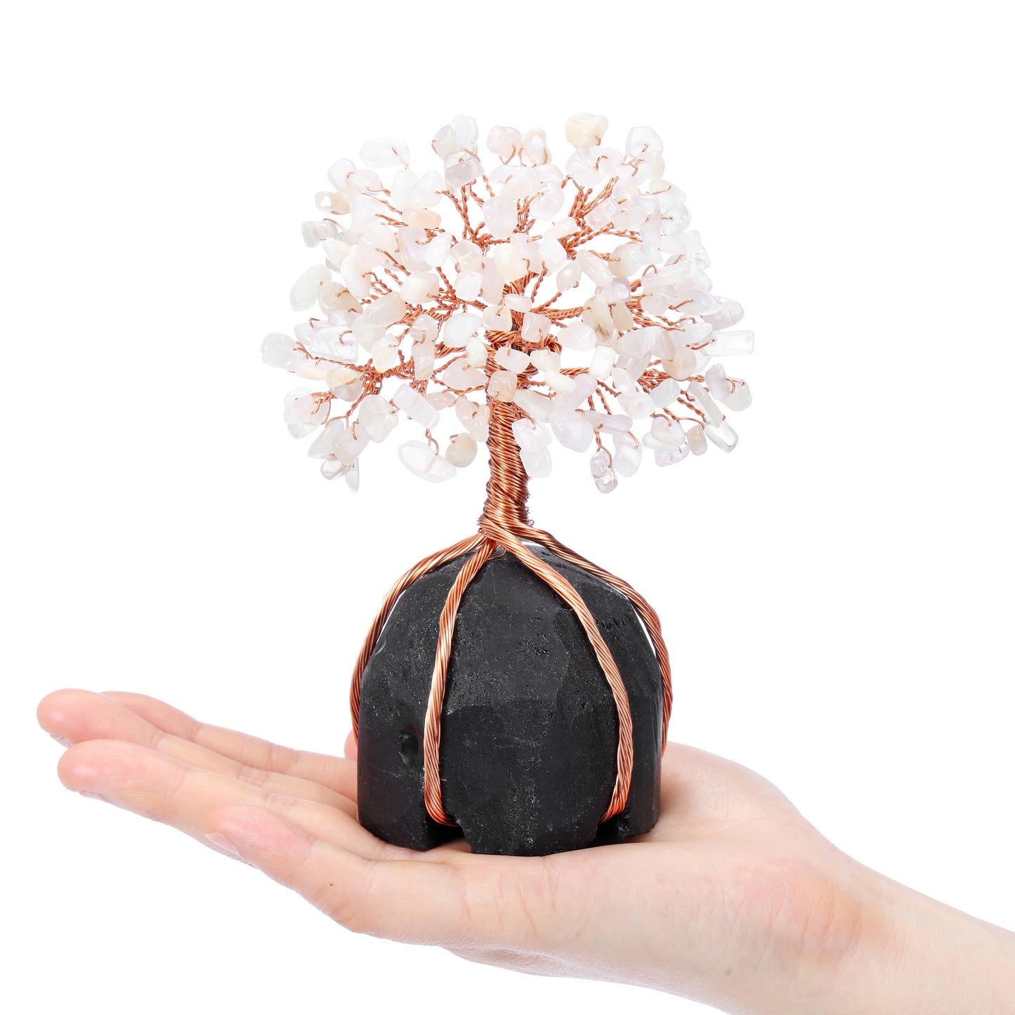 Natural Crystals Money Tree with Base Feng Shui Ornament | Jovivi