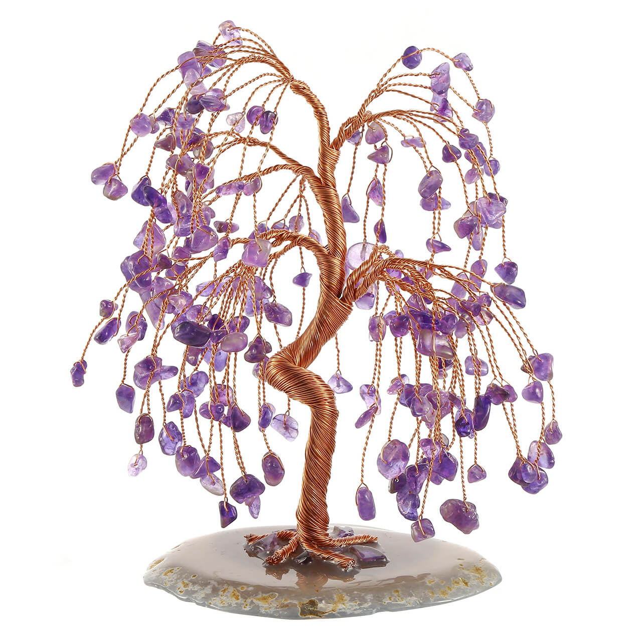 jovivi natural amethyst handmade money tree healing reiki gemstone for home decor