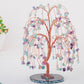 Natural Crystals Money Tree with Agate Slices Base Feng Shui Ornament | Jovivi - Jovivi