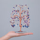 Natural Crystals Money Tree with Agate Slices Base Feng Shui Ornament | Jovivi - Jovivi