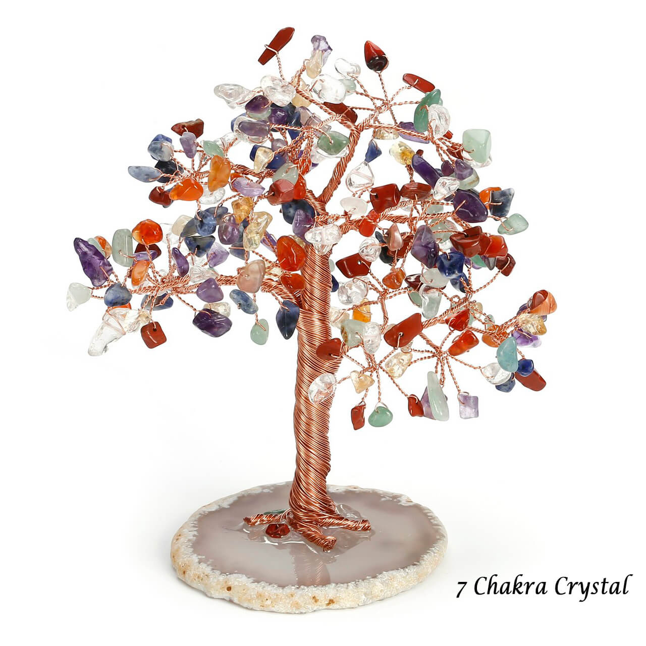 money tree home decor 7 Chakra Tumbled Gemstones Money Tree Feng Shui Reiki Ornament Jovivi