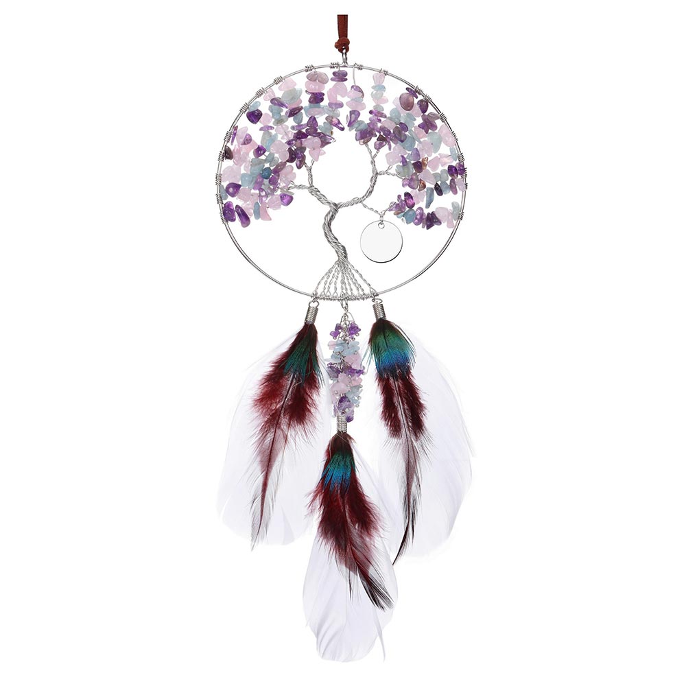 amethyst-rose-Quartz-aquamarine-tree-of-life-dream-catcher-hanging-ornaments