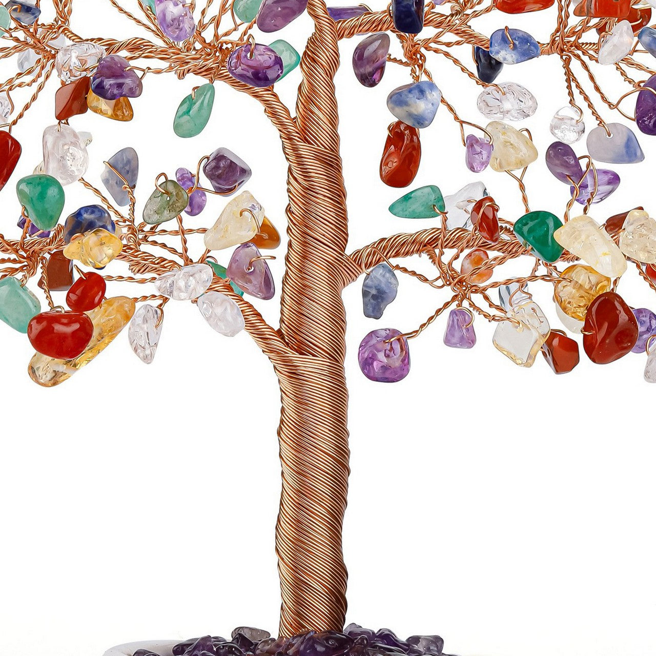 7 Chakra Healing Crystals Money Tree Feng Shui Ornament | Jovivi