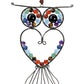 7 Chakra Owl Healing Crystal Stone Hanging Ornament | Jovivi