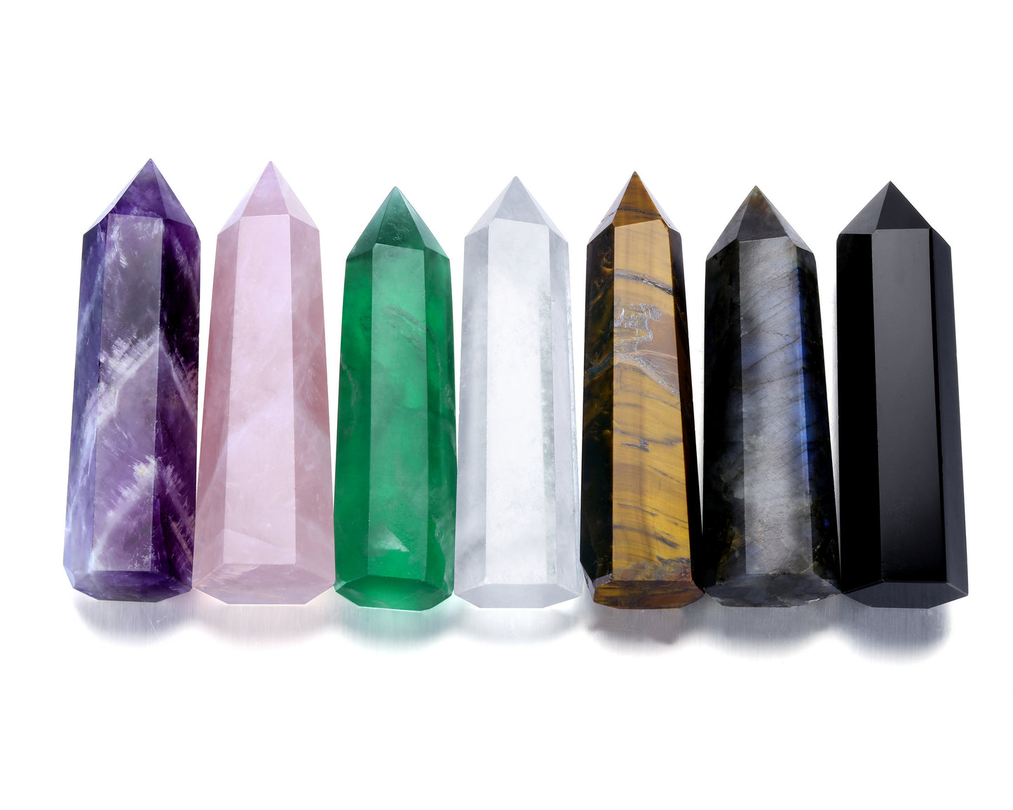7PCS Chakra Healing Crystal Wands Set 2"-2.8" | Jovivi
