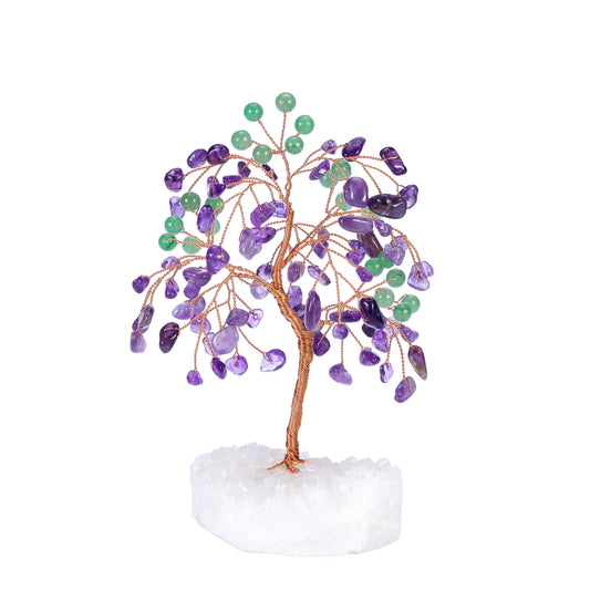 Natural Crystals Money Tree with Base Feng Shui Ornament | Jovivi