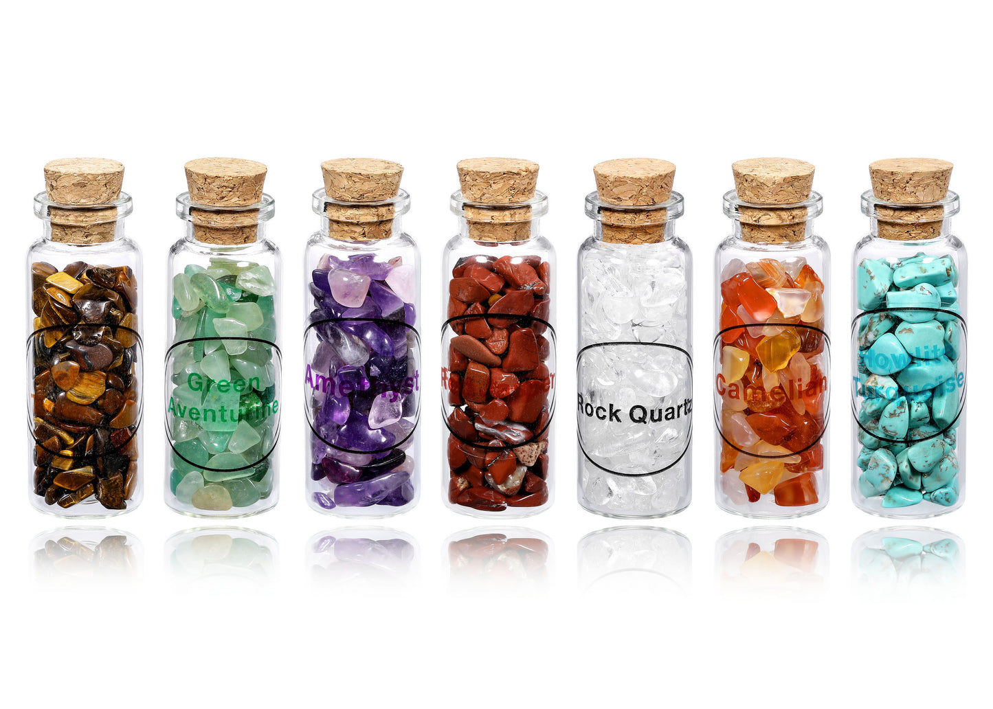 Mini Healing Crystal Chips Bottles Set | Jovivi