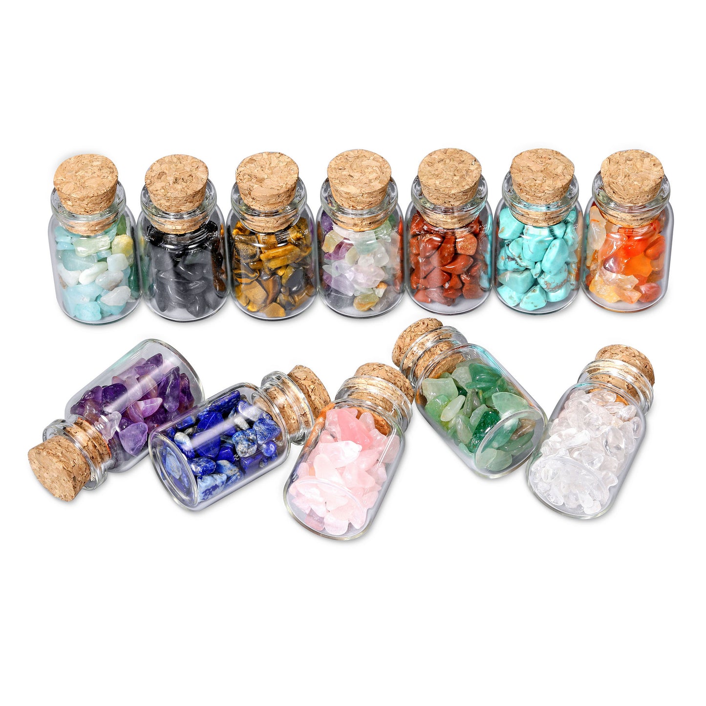 Mini Healing Crystal Chips Bottles Set | Jovivi