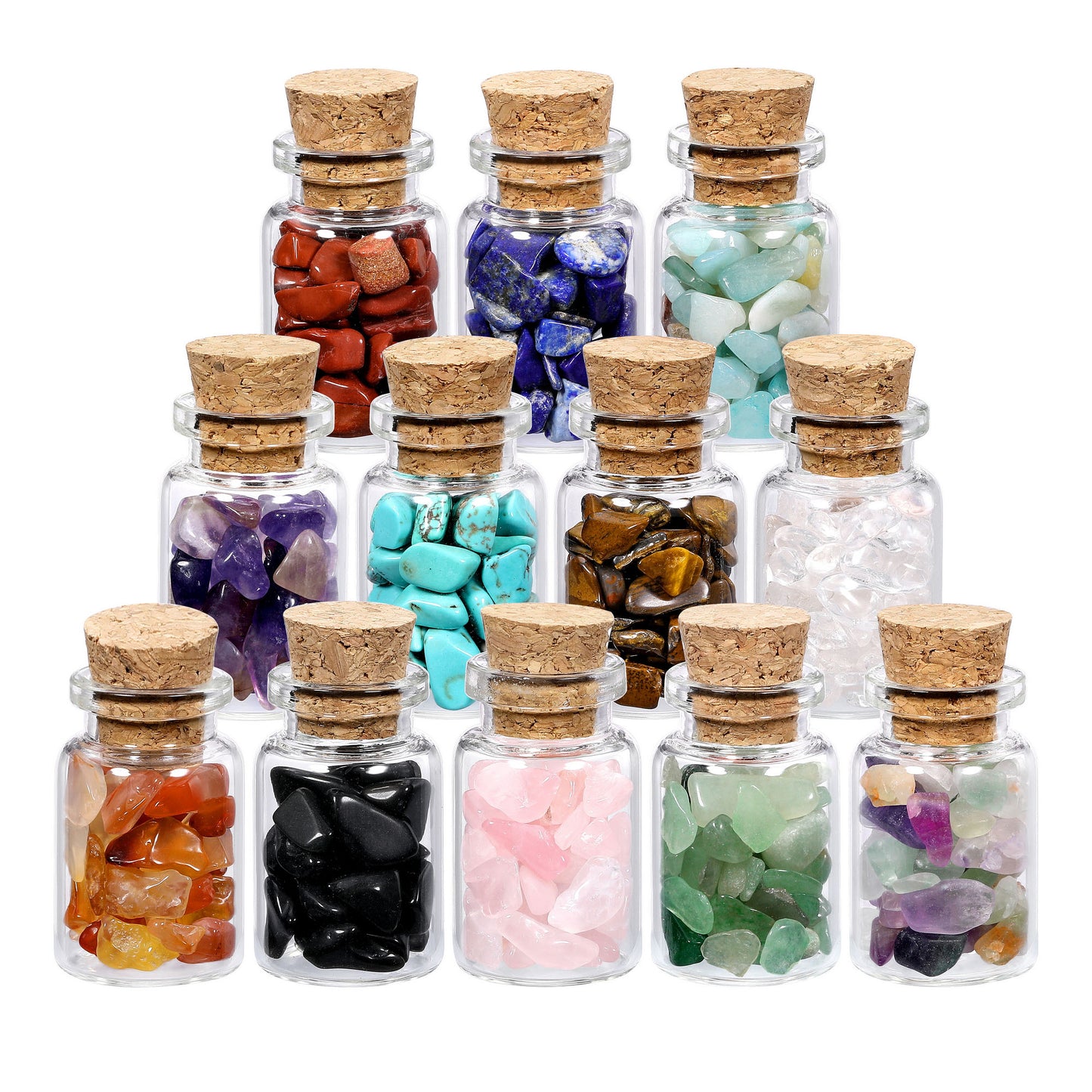 Mini Healing Crystal Chips Bottles Set | Jovivi