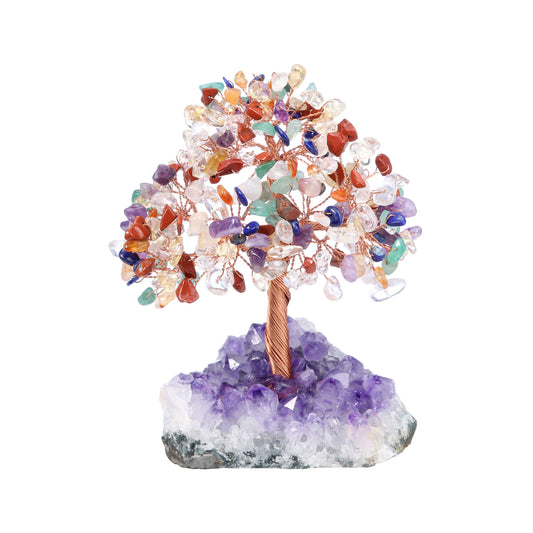 Natural Crystals Money Tree with Base Feng Shui Ornament | Jovivi