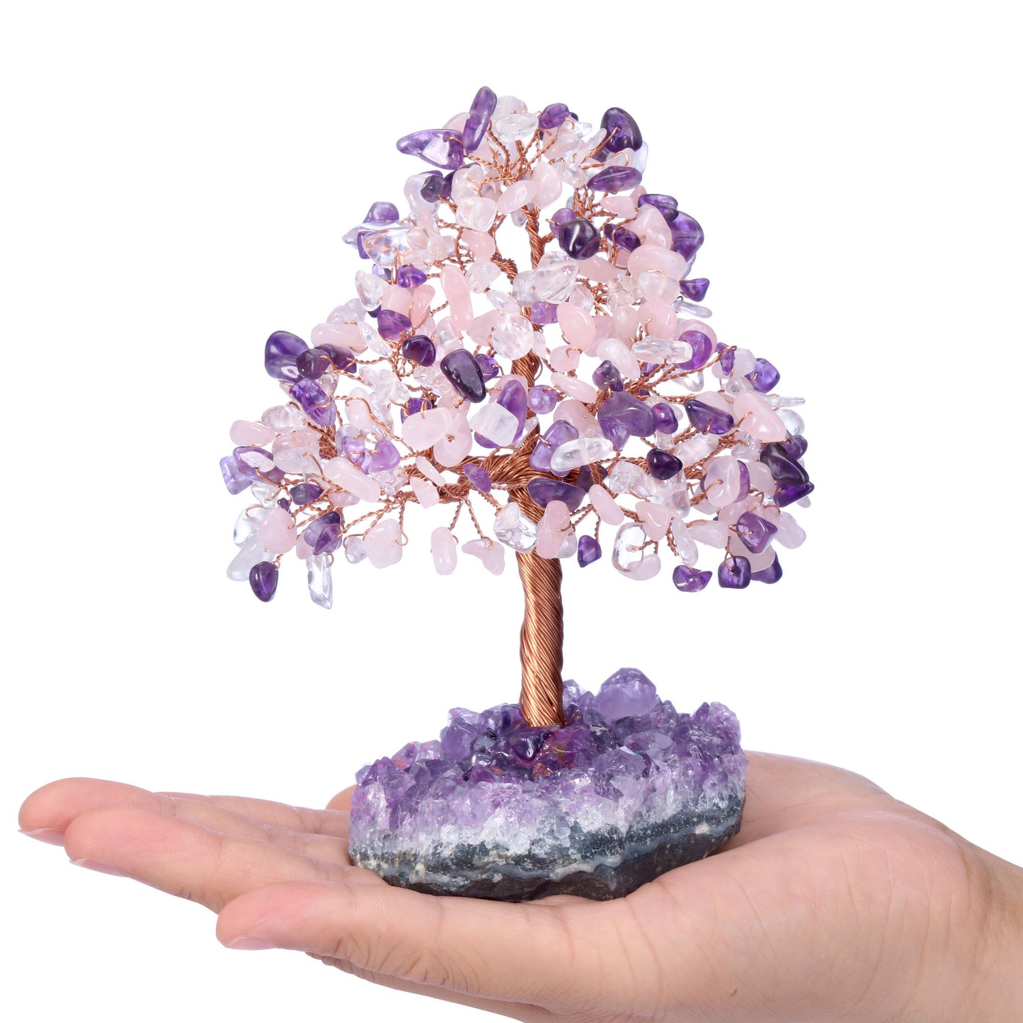 Natural Crystals Money Tree with Base Feng Shui Ornament | Jovivi