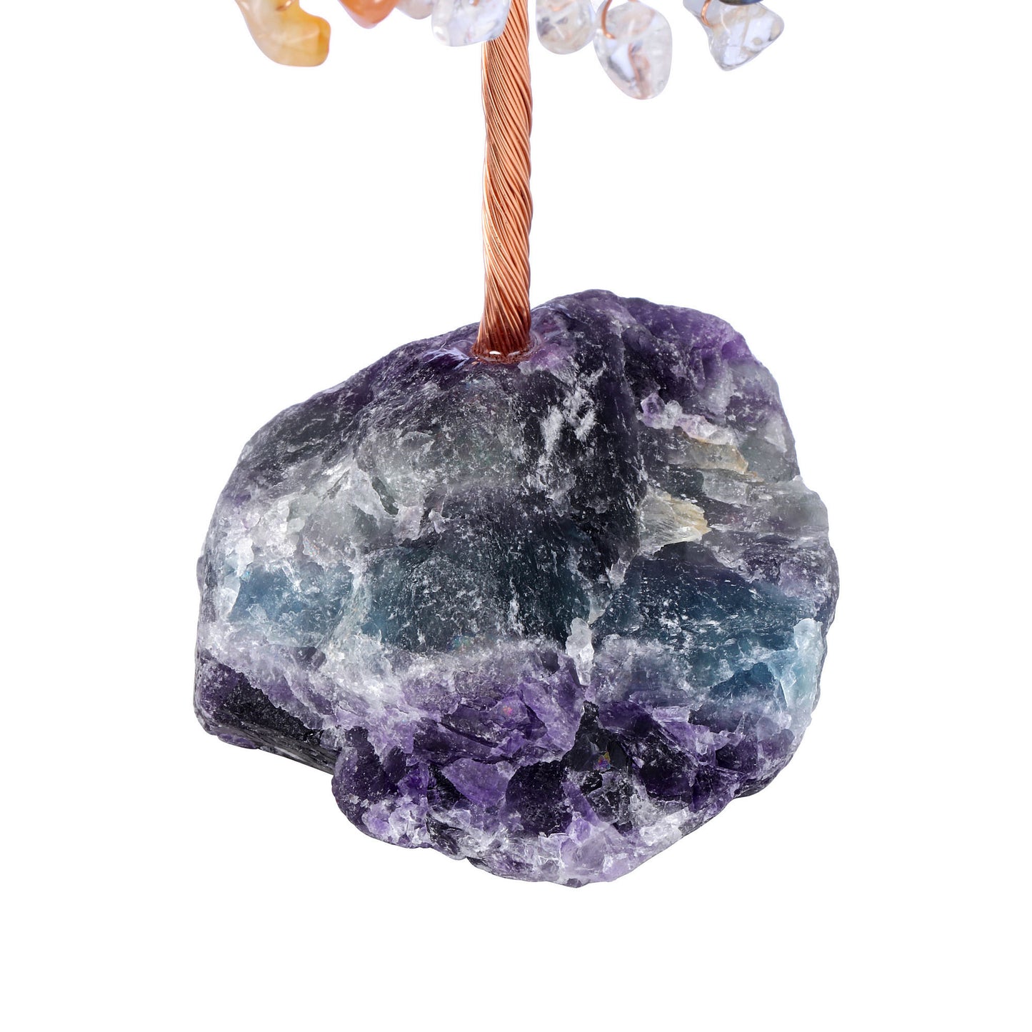 Natural Crystals Money Tree with Raw Crystal Base Feng Shui Ornament | Jovivi