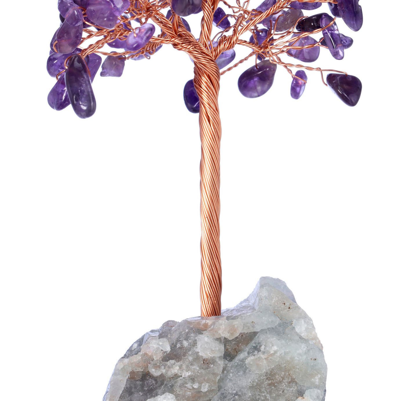 Natural Crystals Money Tree with Raw Crystal Base Feng Shui Ornament | Jovivi