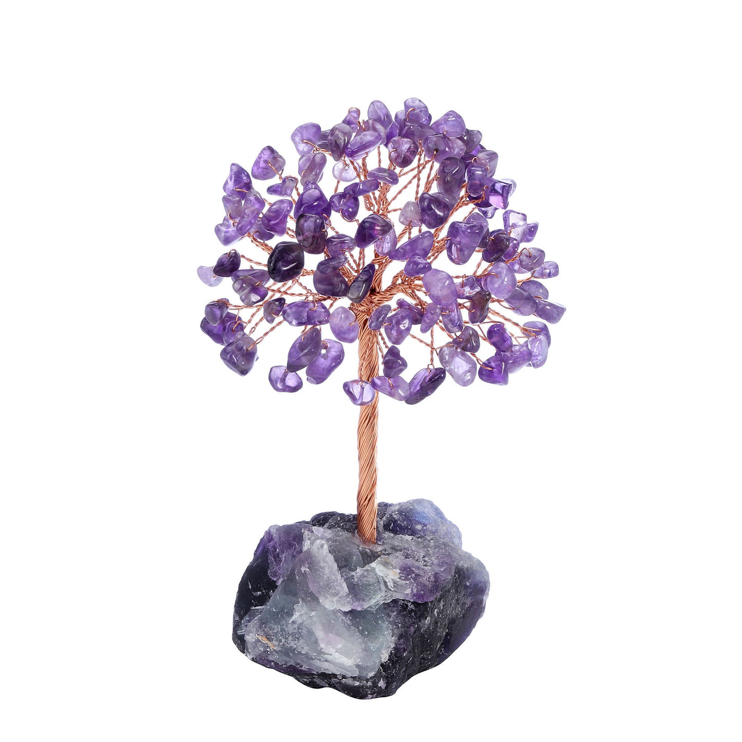 Natural Crystals Money Tree with Raw Crystal Base Feng Shui Ornament | Jovivi