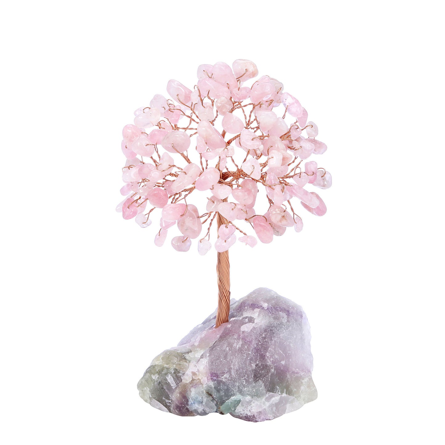 Natural Crystals Money Tree with Raw Crystal Base Feng Shui Ornament | Jovivi