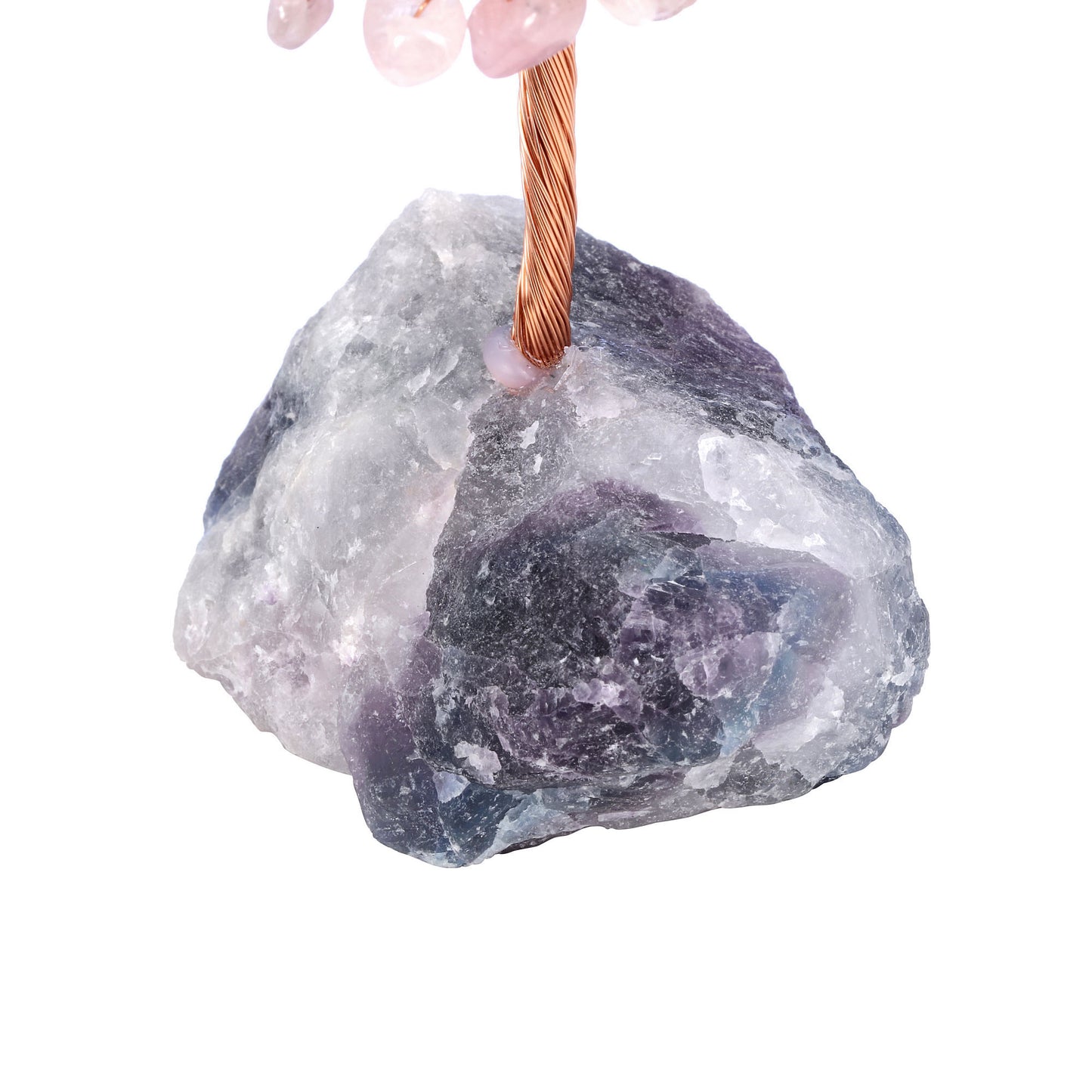 Natural Crystals Money Tree with Raw Crystal Base Feng Shui Ornament | Jovivi