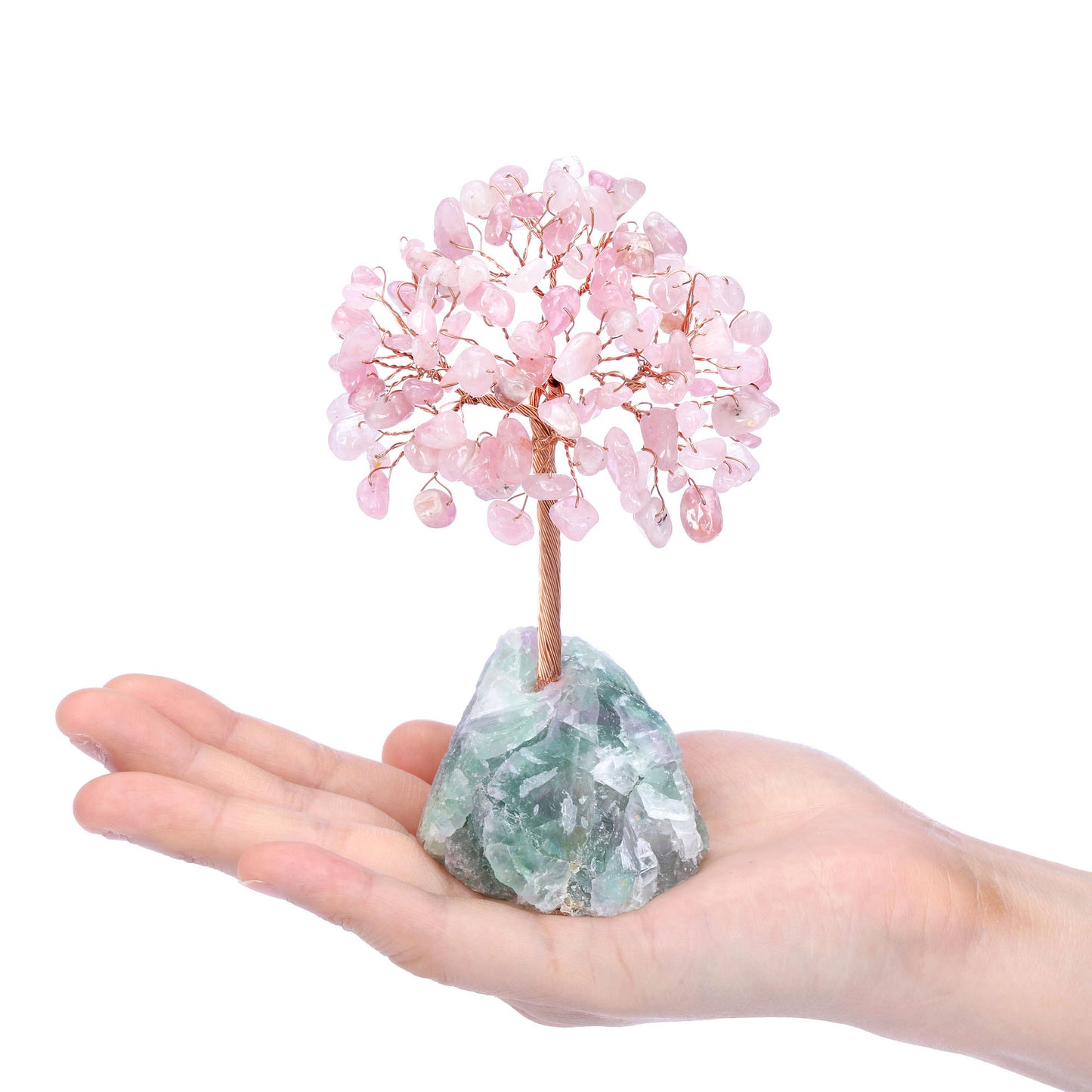 Natural Crystals Money Tree with Raw Crystal Base Feng Shui Ornament | Jovivi