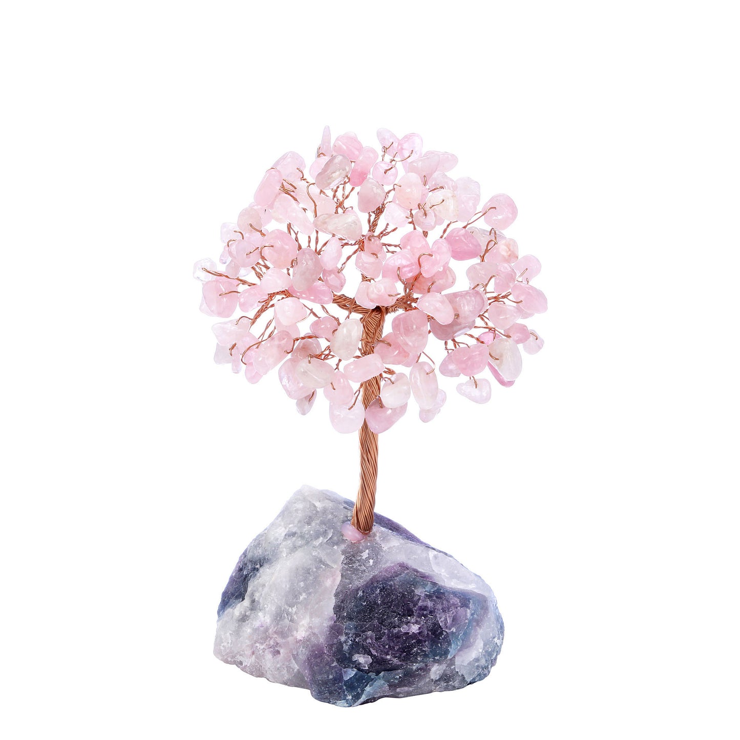 Natural Crystals Money Tree with Raw Crystal Base Feng Shui Ornament | Jovivi