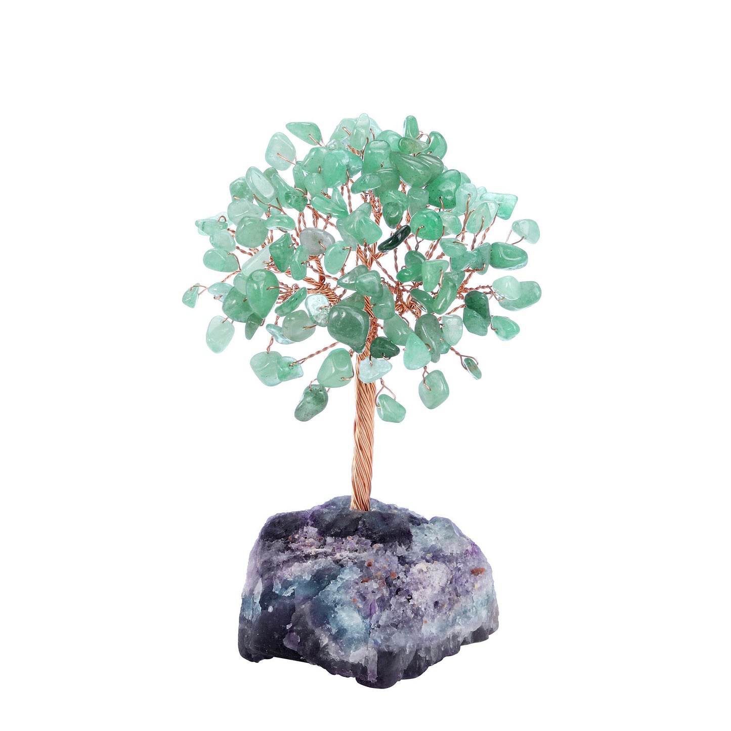 Natural Crystals Money Tree with Raw Crystal Base Feng Shui Ornament | Jovivi