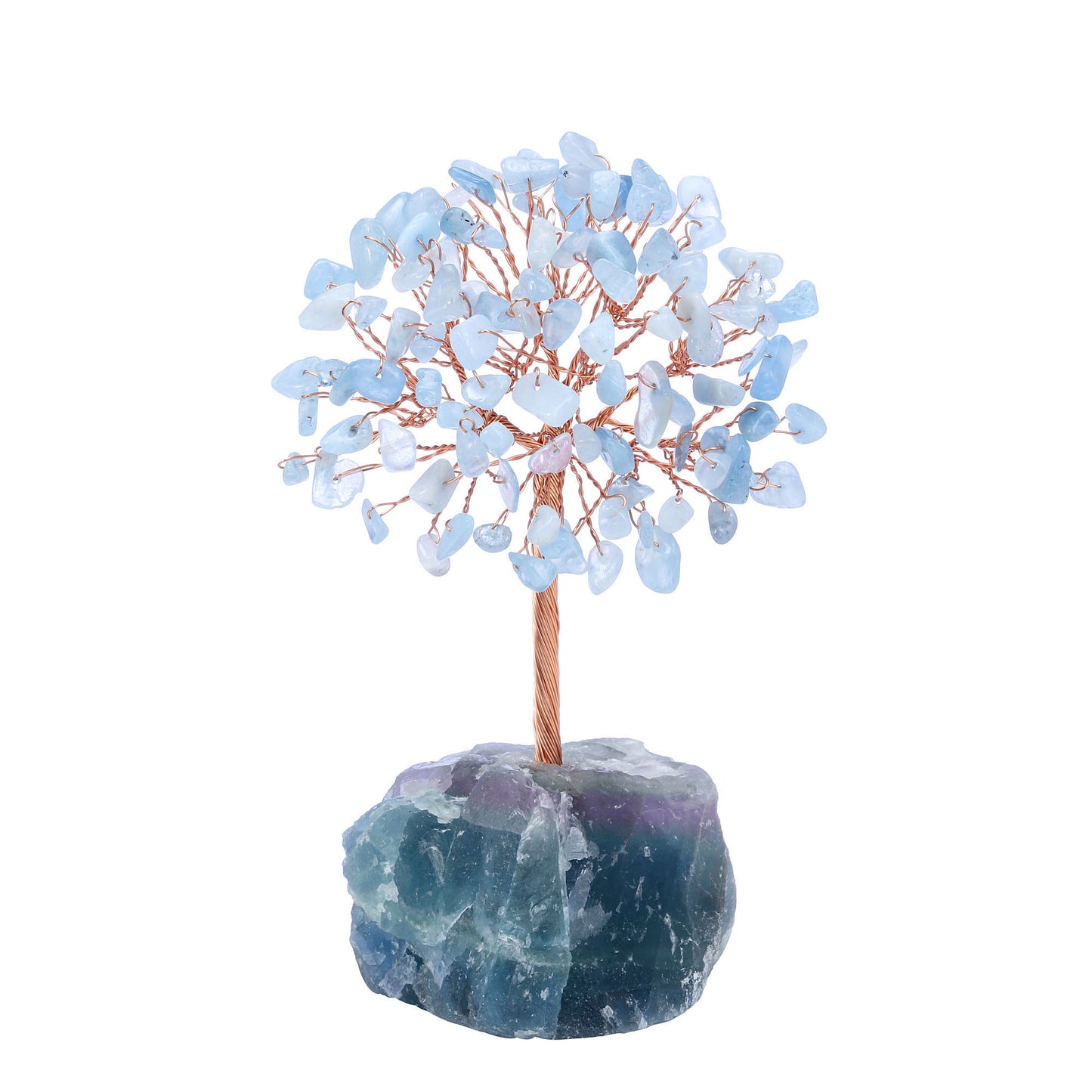 Natural Crystals Money Tree with Raw Crystal Base Feng Shui Ornament | Jovivi