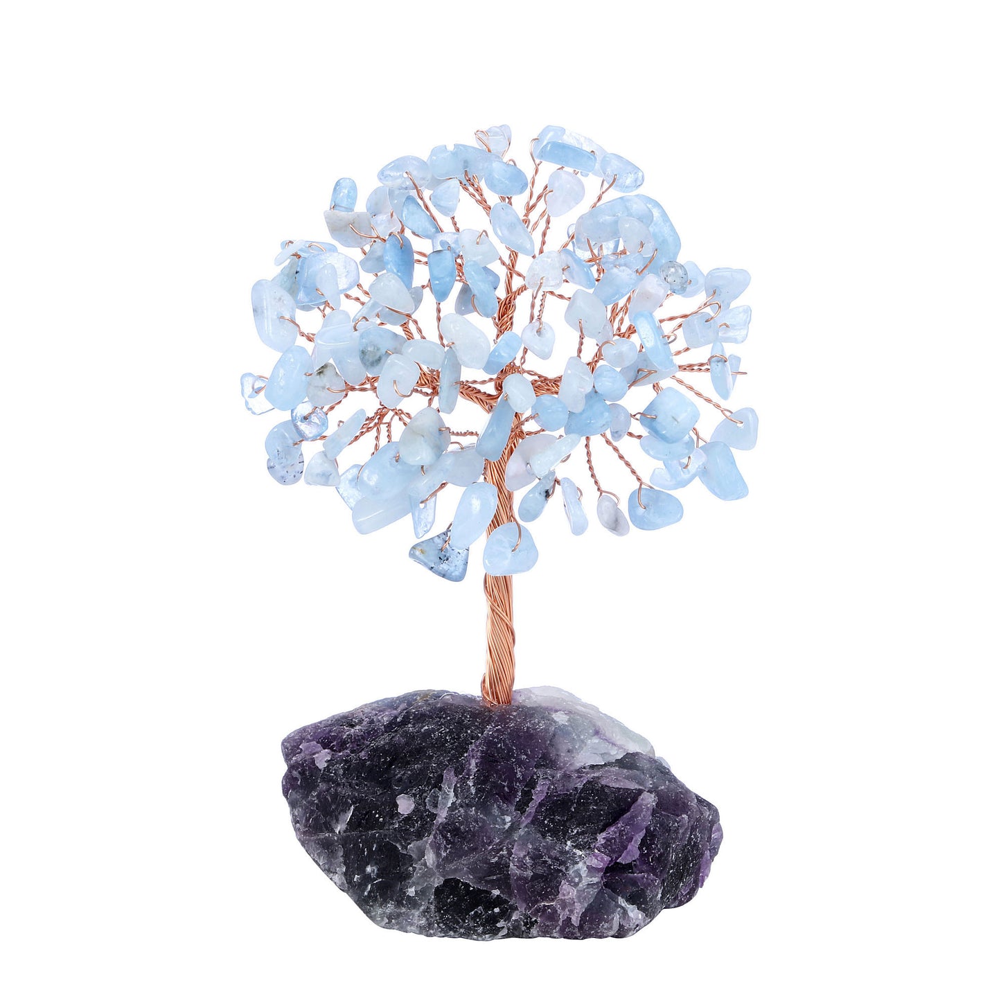 Natural Crystals Money Tree with Raw Crystal Base Feng Shui Ornament | Jovivi