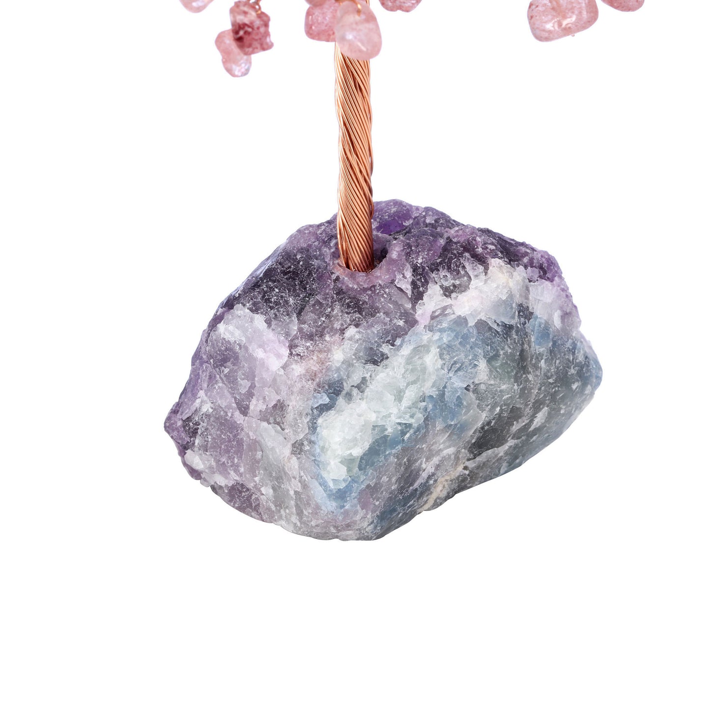 Natural Crystals Money Tree with Raw Crystal Base Feng Shui Ornament | Jovivi