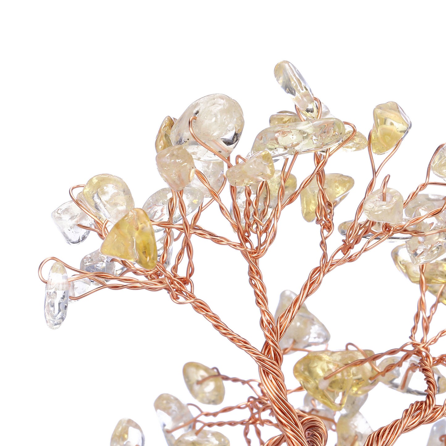 Natural Crystals Money Tree with Raw Crystal Base Feng Shui Ornament | Jovivi