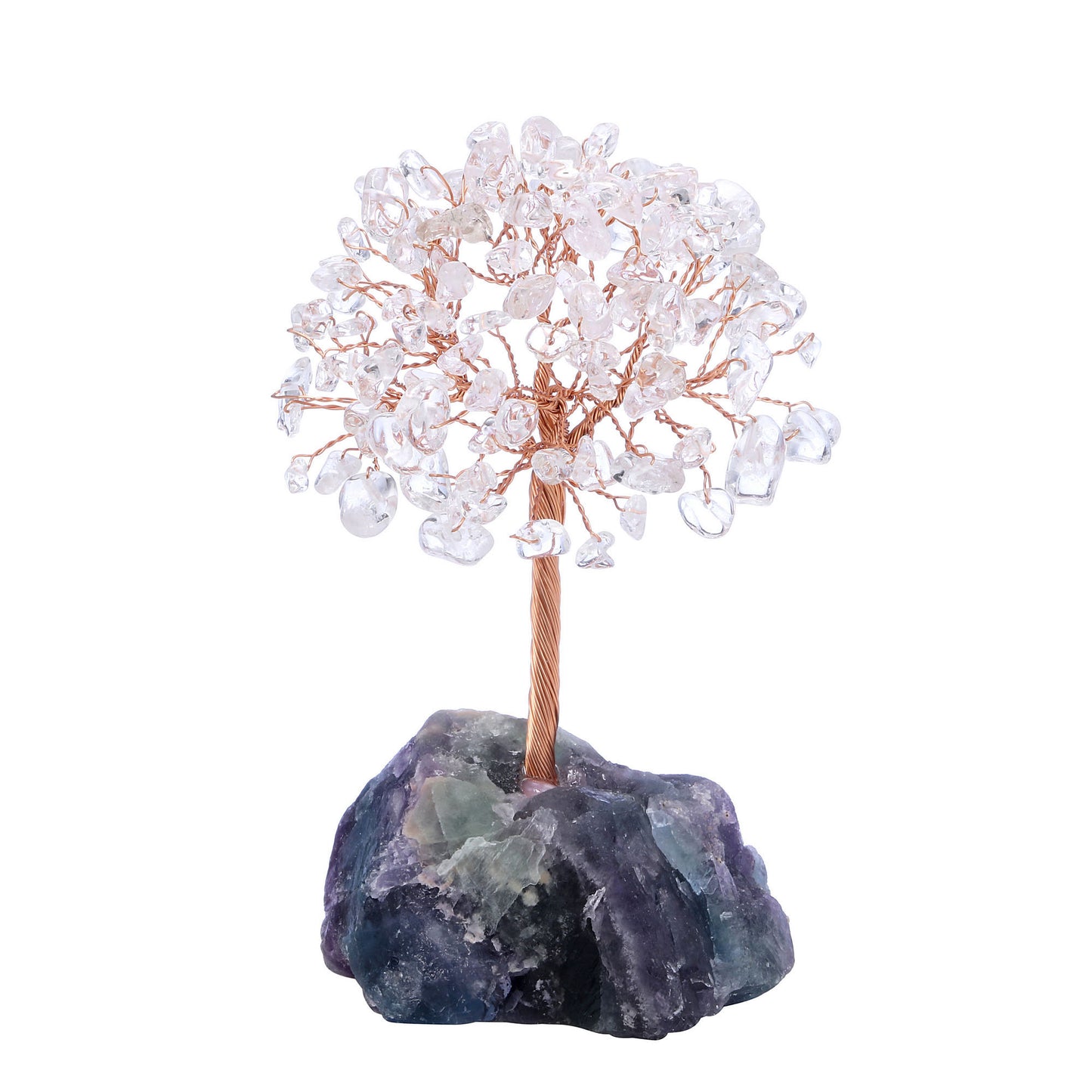 Natural Crystals Money Tree with Raw Crystal Base Feng Shui Ornament | Jovivi