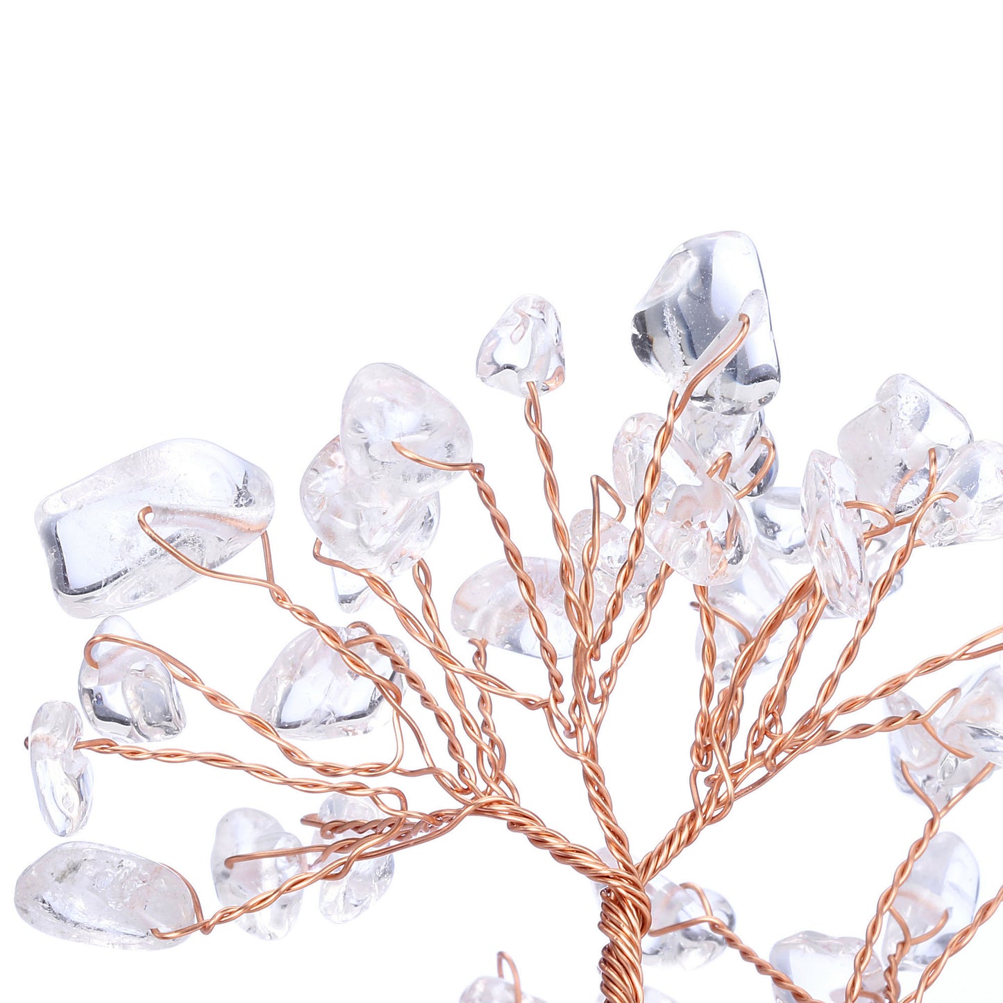 Natural Crystals Money Tree with Raw Crystal Base Feng Shui Ornament | Jovivi