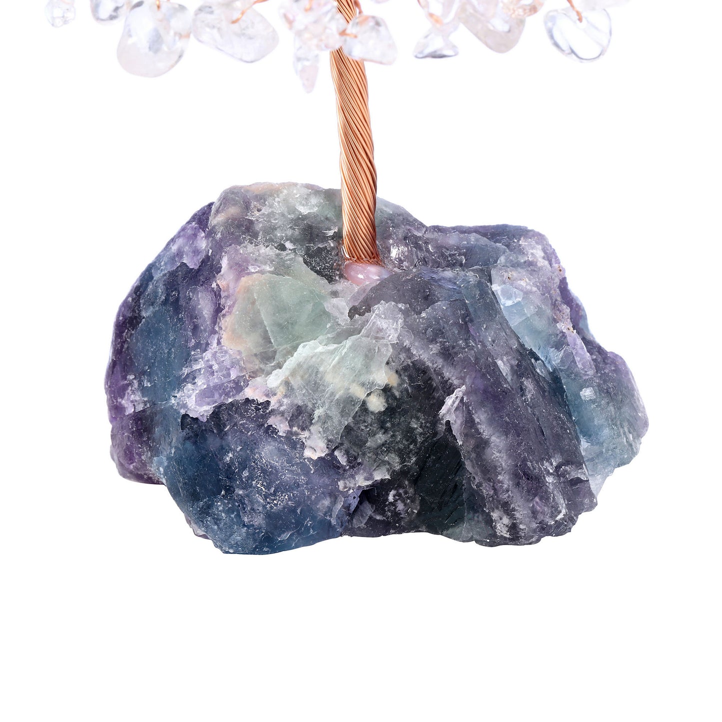 Natural Crystals Money Tree with Raw Crystal Base Feng Shui Ornament | Jovivi