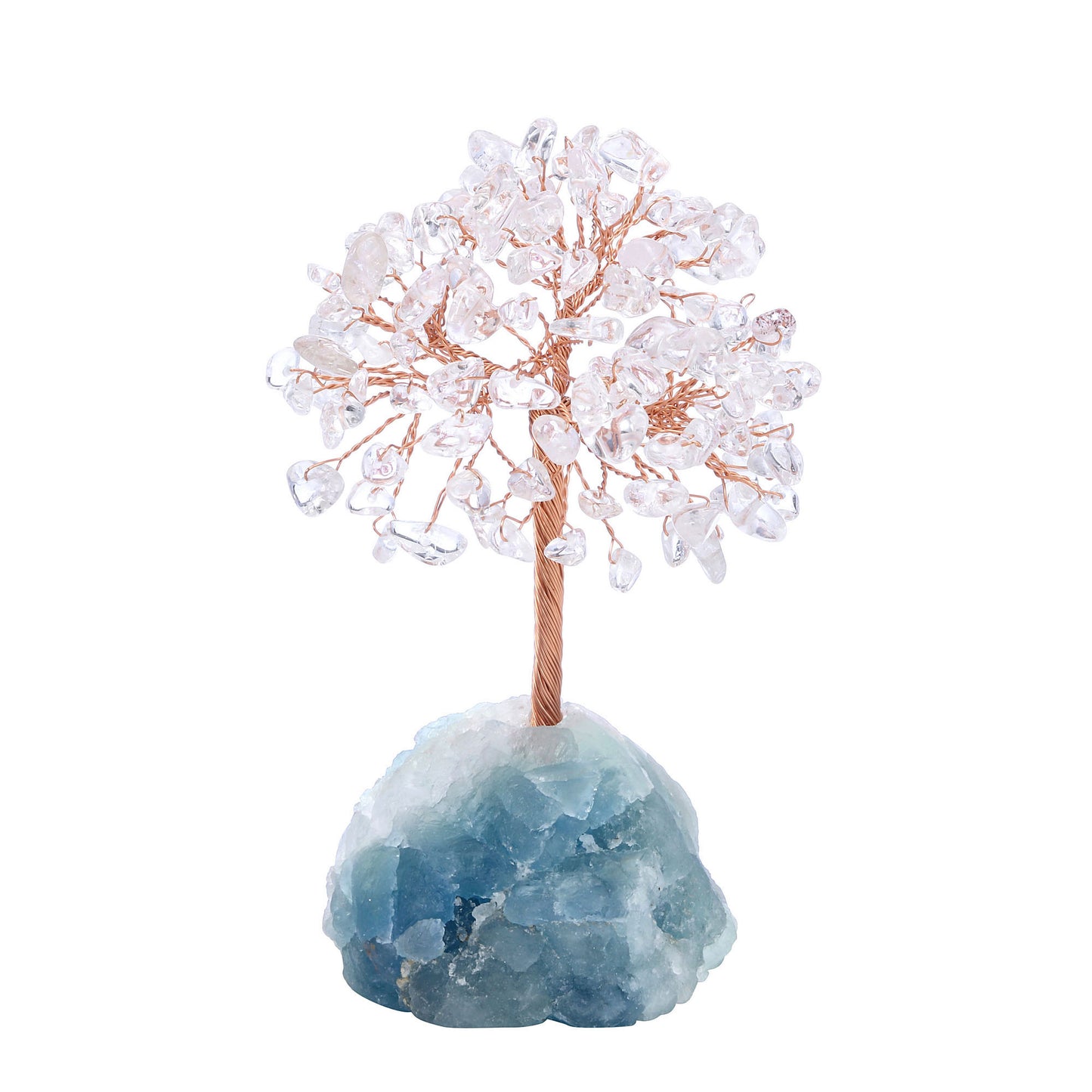 Natural Crystals Money Tree with Raw Crystal Base Feng Shui Ornament | Jovivi