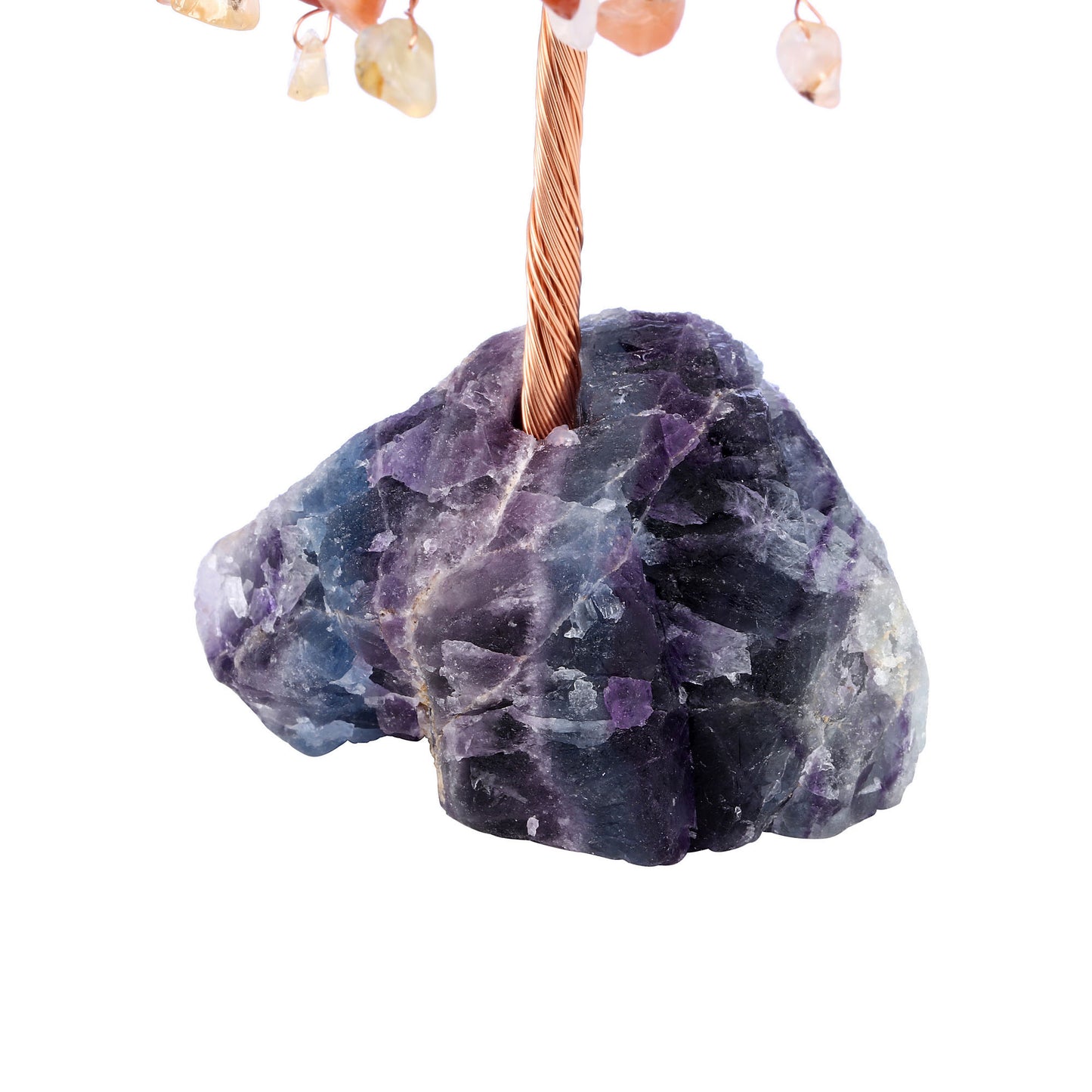 Natural Crystals Money Tree with Raw Crystal Base Feng Shui Ornament | Jovivi