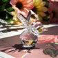Flying Butterfly Figurine with Clear Glass Crystal Ball Suncatcher Hanging Ornament | Jovivi