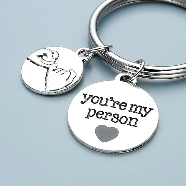 You Are My Person Pinky Promise Pendant Keychain Set 2PCS | Jovivi