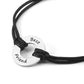 Personalized Name Tag Leather Rope Bracelet | Jovivi - Jovivi