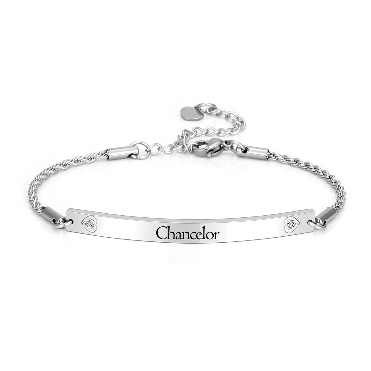 jovivi women's jewelry stainless steel personalize custom name bar bracelet, jbw047601