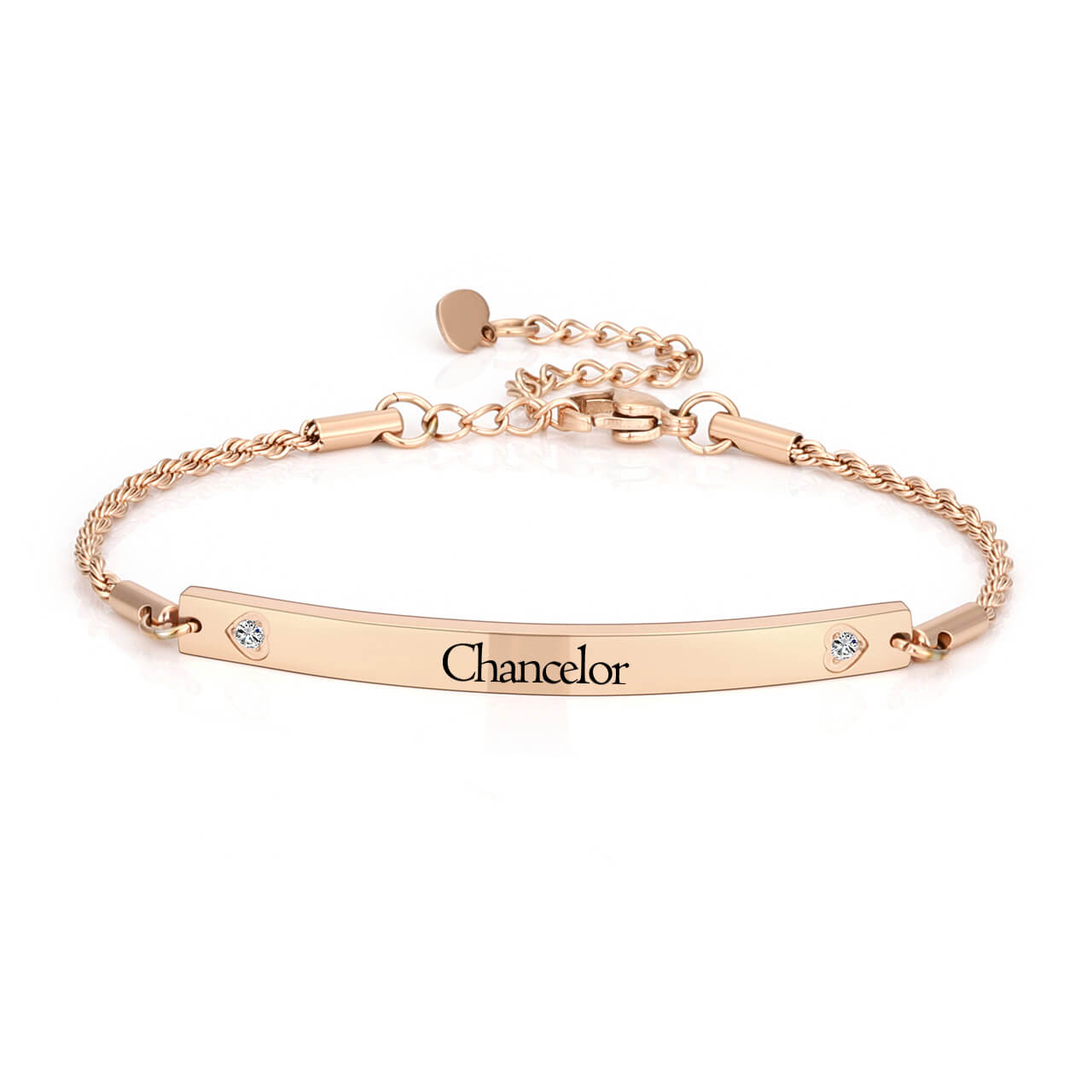 jovivi rose gold chain bangle bracelet for women, jbw047602