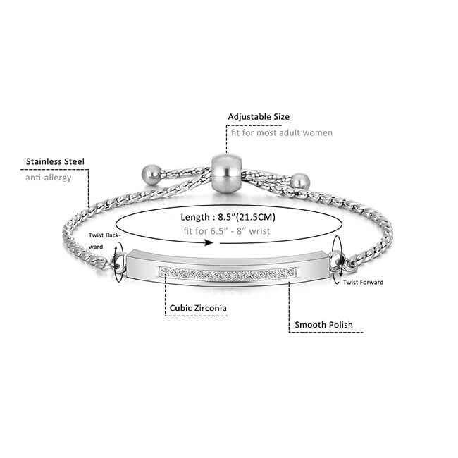 Personalized Tube Bar Urn Bracelets for Ashes | Jovivi