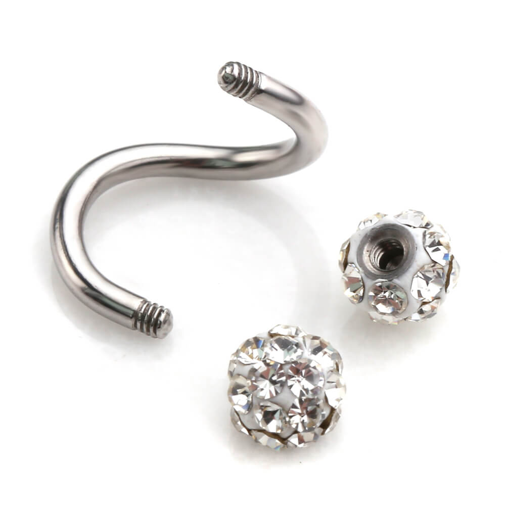Jovivi 8mm S Shape Twist Helix Cartilage Earrings Multi-functional Piercing Rings