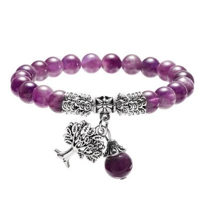 Natural Amethyst healing quartz bracelet balancing charm bracelet