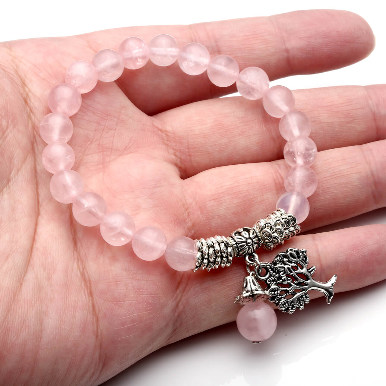 Natural Crystal Bracelet with Tree of Life Lucky Charm | Jovivi - Jovivi