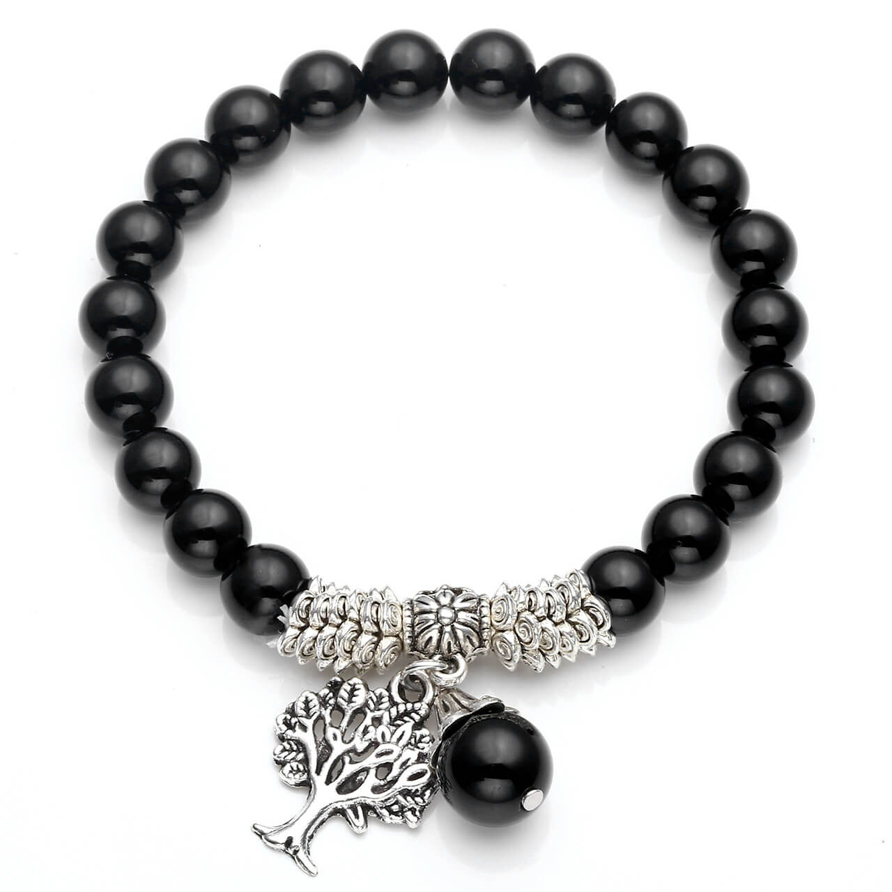 Natural Crystal Bracelet with Tree of Life Lucky Charm | Jovivi - Jovivi